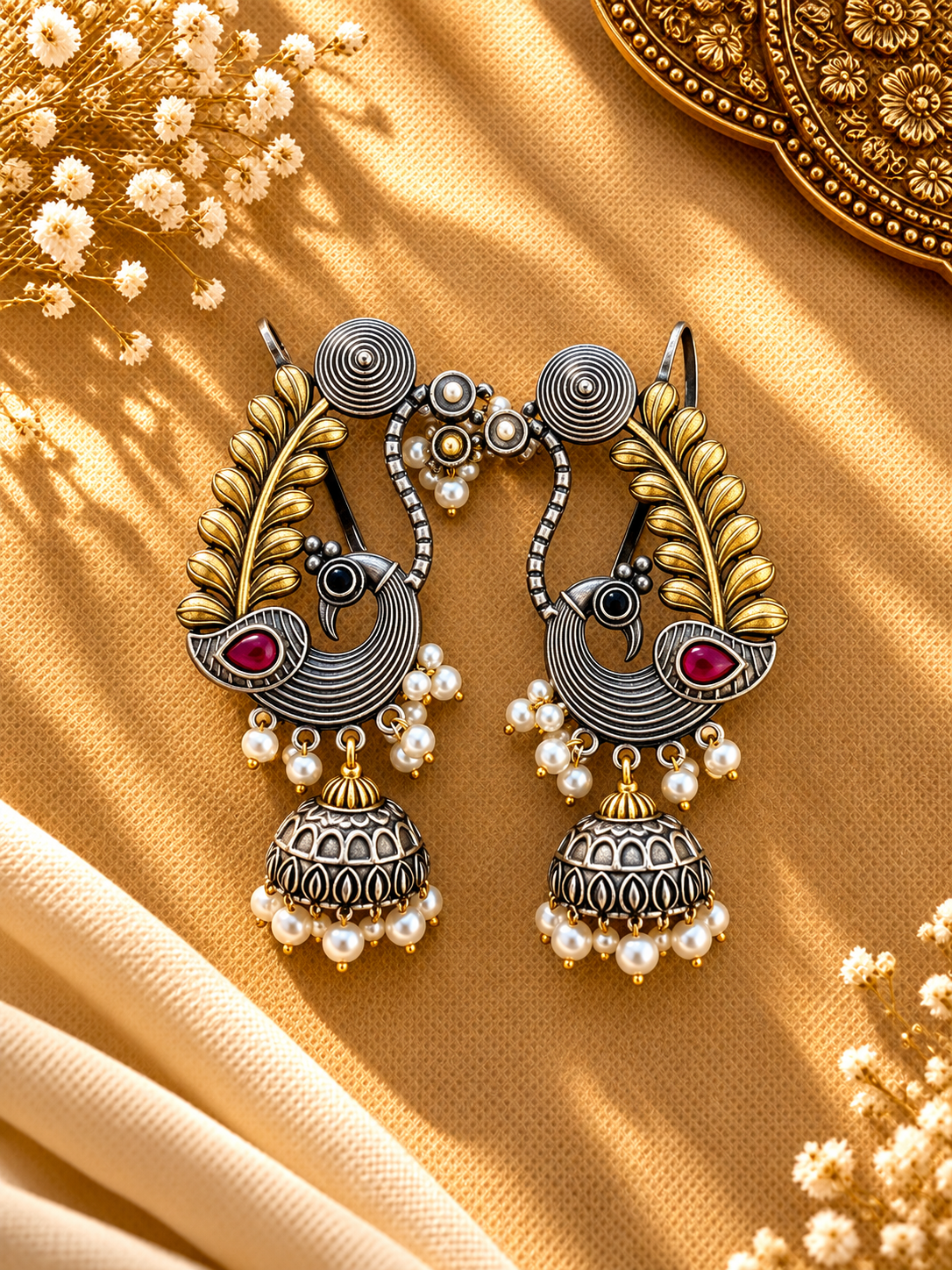 Royal Peacock Ear Cuffs