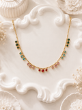 Multicolor Crystal Beaded Necklace