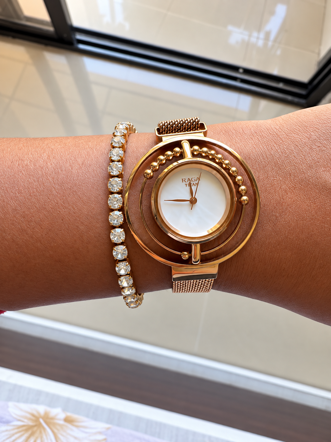 Golden Tennis Bracelet