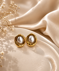 Luna Pearl Statement Stud Earrings