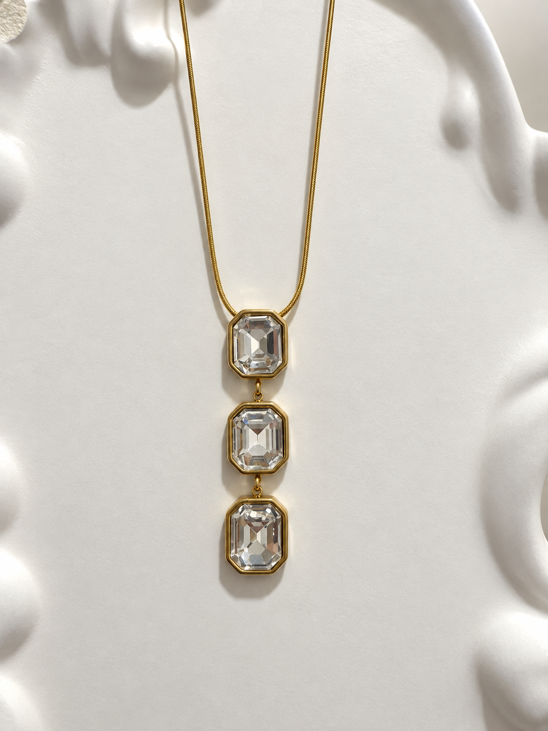 Crystal Cascade Pendant Necklace