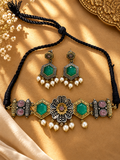 Emerald Heritage Floral Choker Set