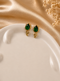 Emerald Bloom Stud Earrings