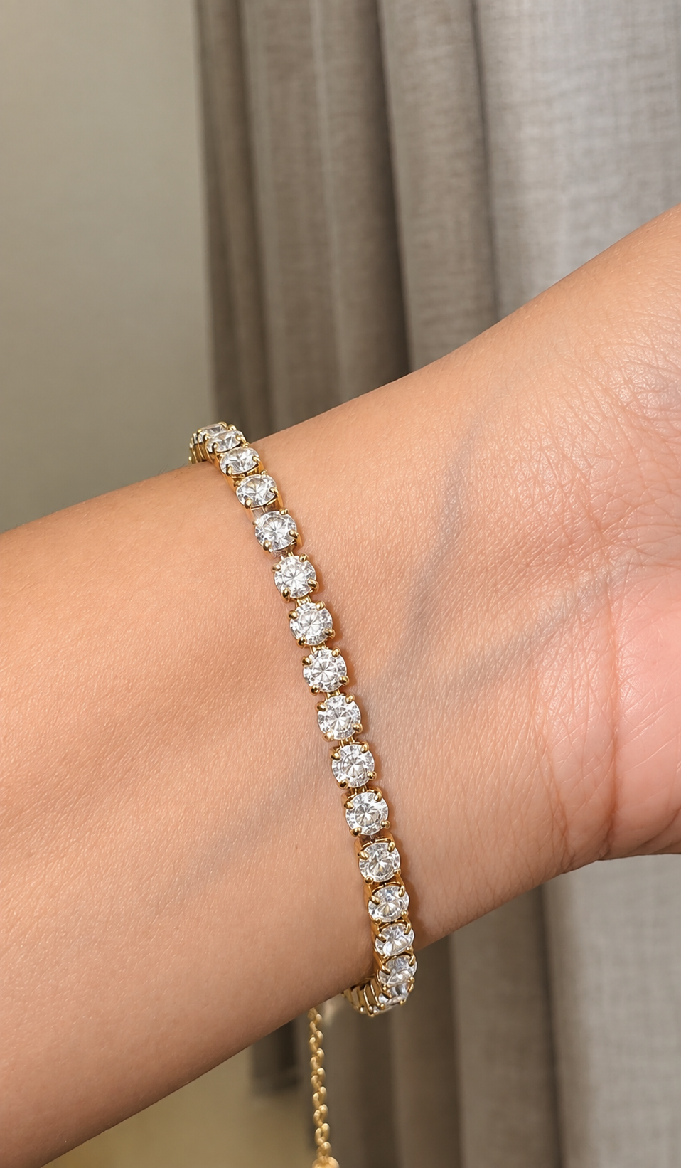 Golden Tennis Bracelet