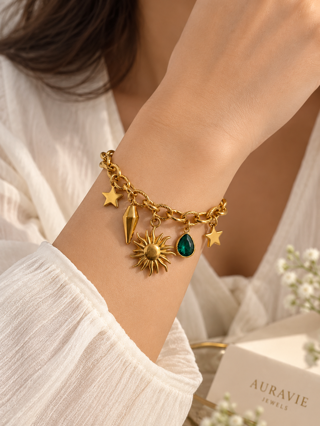 Sun & Stars Charm Bracelet