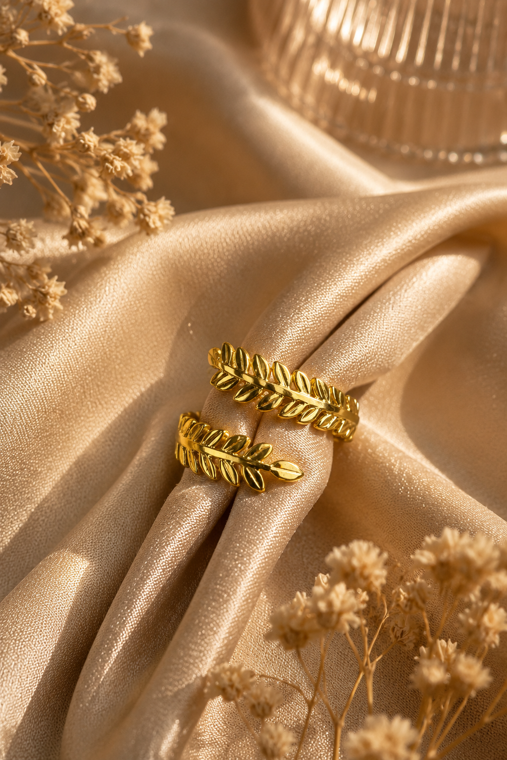 Olive Leaf Adjustable Ring
