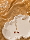 Strawberry Charm Adjustable Y Necklace